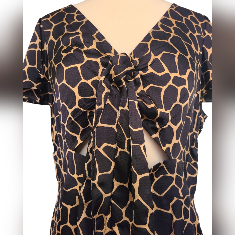 NWT Michael Kors size 12 black/khaki dress - Picture 5 of 10